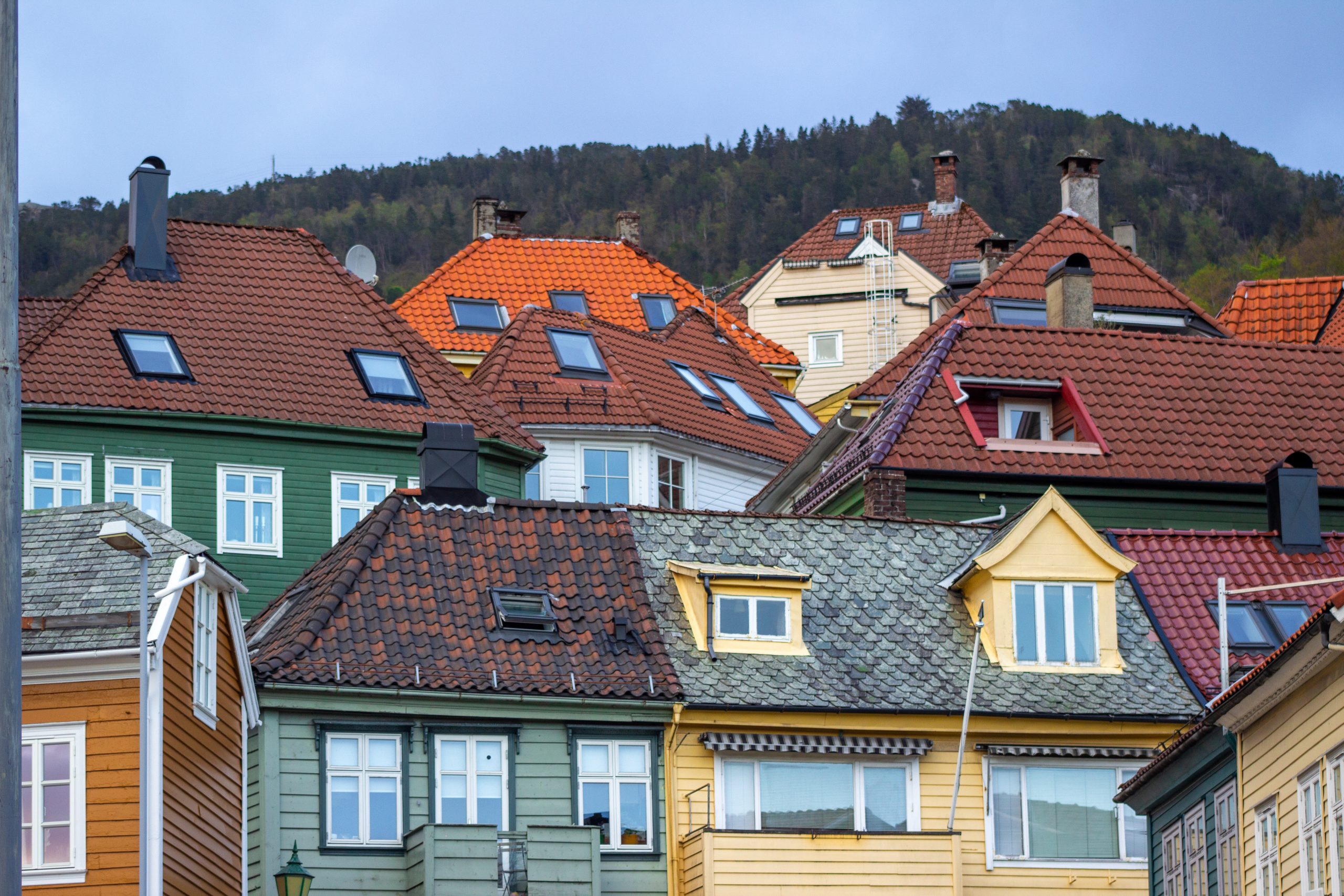 utleiemarkedet illustrert ved hus i bergen sentrum